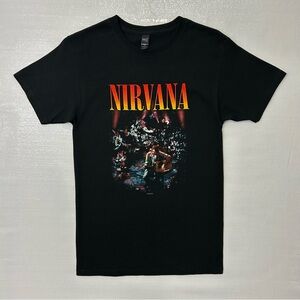 Nirvana Mens Size Small Unplugged Graphic Band Tee Shirt